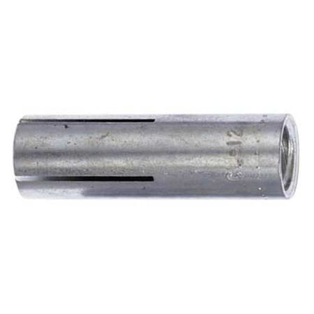 Multi-Set II Flush Embedment Anchor, 1/2" Dia, 2" L, Carbon Steel Plain, 50 PK