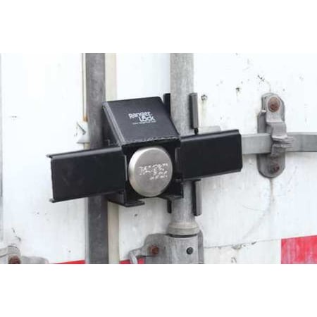 Padlock Guard, Hardened Steel, Blk, 12"L