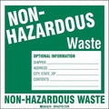 Hazardous Waste Label,Vinyl,PK100
