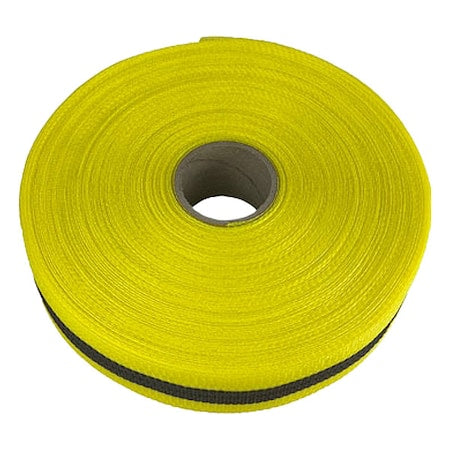 Barricade Tape, No Legend, Black/Yellow, 3/4 in Wide x 150 ft Length, Polypropylene, 21 mil