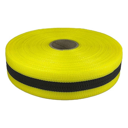 Barricade Tape, No Legend, Black/Yellow, 2 in Wide x 200 ft Length, Polypropylene, 21 mil
