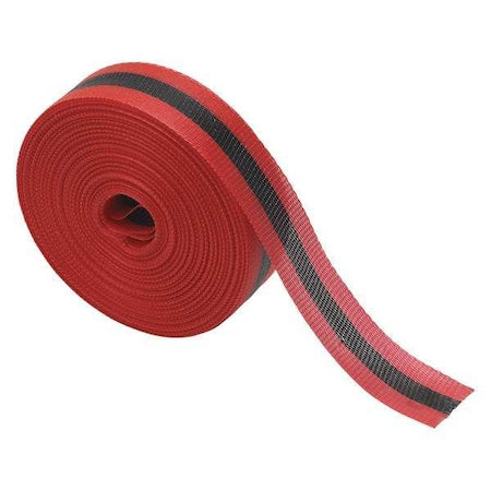 Barricade Tape, No Legend, Black/Red, 2 in Wide x 200 ft Length, Polypropylene, 21 mil