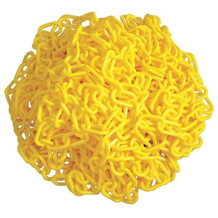 Plastic Chain, Polyethylene, 100 ft Length, Yellow