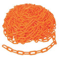 Plastic Chain, Orange, 100 ft Length, Unfinished