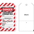 Danger Tag,7-1/2 x 4 In,Rld Brs,PK25