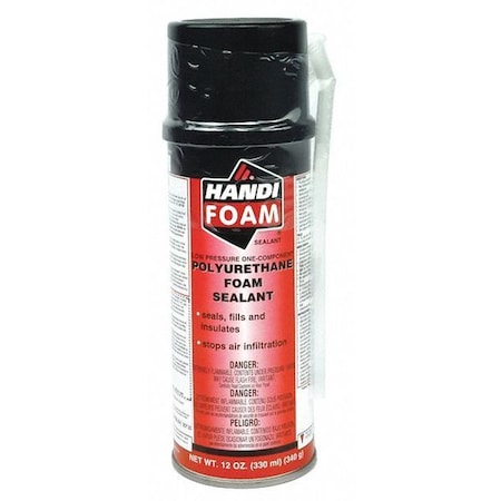 Spray Foam Sealant, 12 oz, Cream, 12 PK