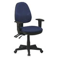 Desk Chair Desk Chair, Adjustable Arms, 20 1/2- Height, Fabric, Navy