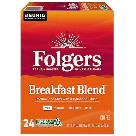 Coffee, Morning Cafe, Pod, Caffeinated, Ground, 6.72 oz, 24 PK