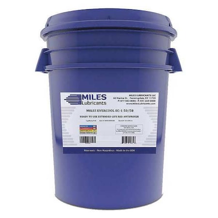 Ext Life Red Antifreeze,50/50,5 gal,Pail