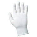Disposable Gloves, Nylon, White, Size L , 10 PK