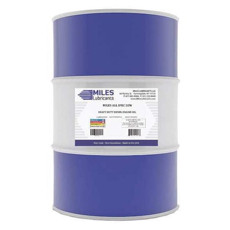 Heavy Duty Diesel Engine Oil, 30W, 55 Gal., Drum