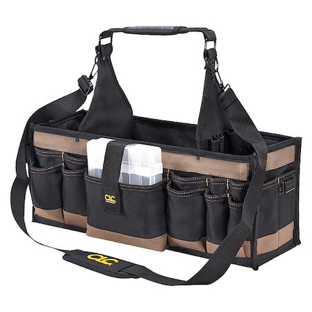 Tool Tote, Black, Polyester, 42 Pockets