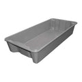 Stack & Nest Storage Tote, 18 gal, 20 in W x 7-1/2 in H, Gray, Fiberglass Reinforced Composite