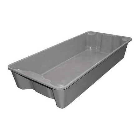 Stack & Nest Storage Tote, 18 gal, 20 in W x 7-1/2 in H, Gray, Fiberglass Reinforced Composite
