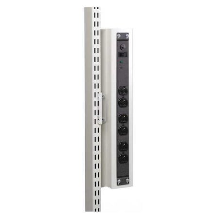 Vertical Mnt 6 Outlet Power Bar w/Clamp