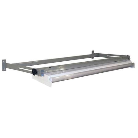 Overhead Light/Frame, 72W x 12D x 6H, Gray
