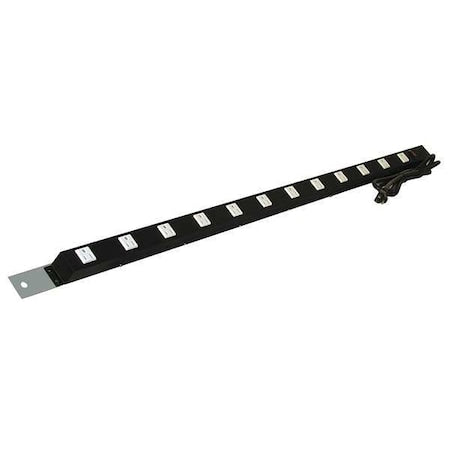 Power Strip, 12 Outlet(s) 6 ft., Gray