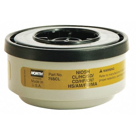 Cartridge, N, Olive, Threaded, North Full or Half Mask Respirators