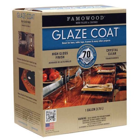1 gal Finish, High Gloss Finish, Clear, Oil Base