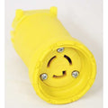 Locking Connector, L5-15R, 15 A, 125V AC, Single Phase, 2 Pole, Screw Terminals, Yellow