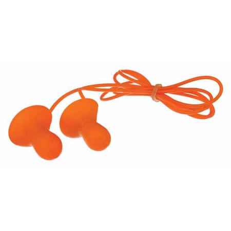 Quiet(R) Reusable Vinyl Ear Plugs, Bell Shape, 26 dB, Orange, 5 PK