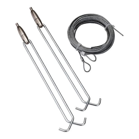 AircraftCableHangingKit, Blk;Gry, 120inL