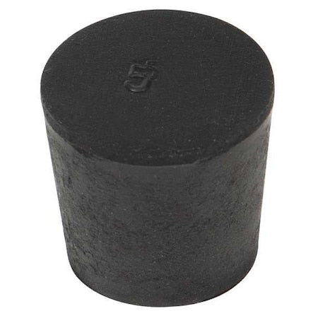 Stopper, 25mm, Rubber, Black, PK40