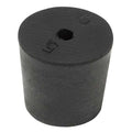 Stopper, 25mm, Rubber, Black, PK25