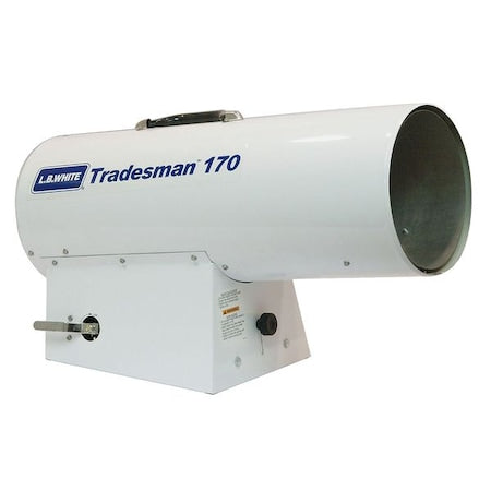 Portable Gas Torpedo Heater, Liquid Propane, Direct Spark, 10 in Wx 24 in L