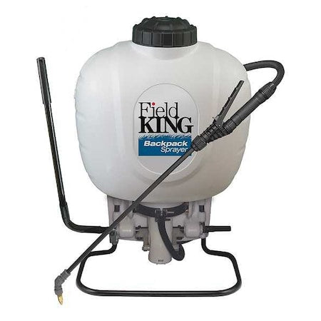 4 gal Backpack Sprayer, Poly, 50 in L Hose, 160 PSI, Fan/ Foaming Nozzle Spray Pattern, Manual