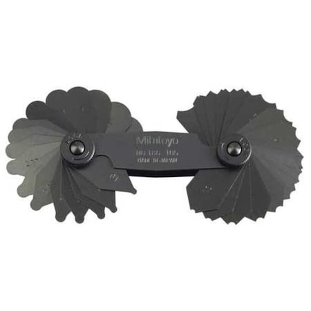 Radius Gage Set, 34 Pairs, 1-7mm