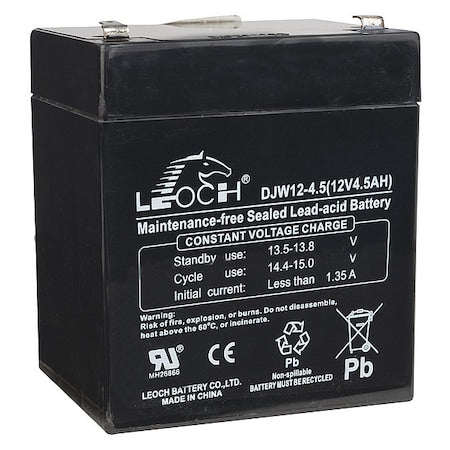 Sealed Lead Acid Battery, 12VDC, 4.5Ah