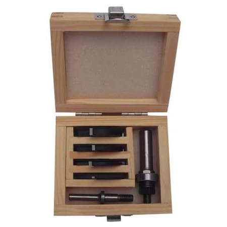 Router Bit Set, Slot Cutter, 1/4S, 6 Pc