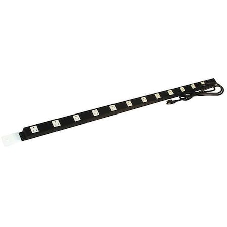 Power Strip, 12 Outlet(s) 6 ft., White