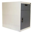Cabinet Pedestal, 26Wx26Dx26H, White/Blue