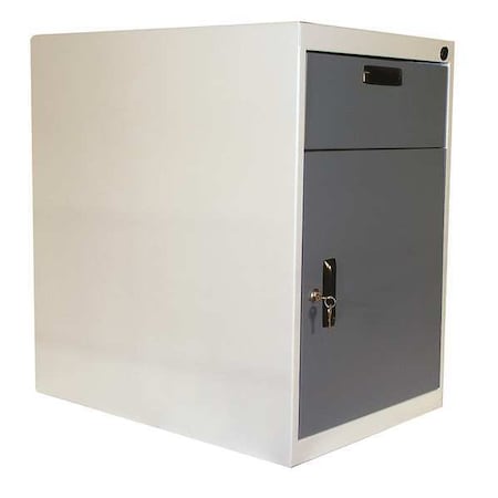 Cabinet Pedestal, 26Wx26Dx26H, White/Blue