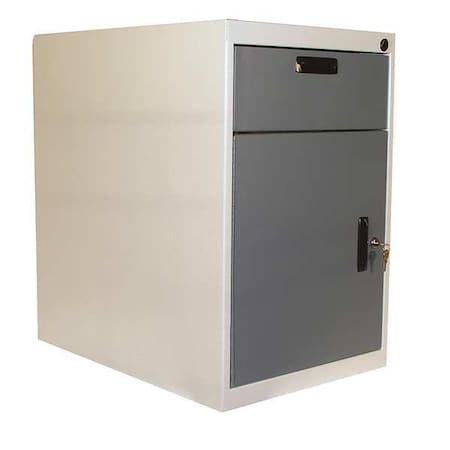 Cabinet Pedestal, 26Wx26Dx26H, White/Blue