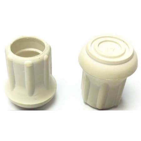 Protective Leg Tip, SlipOn, Rd, 39/64", PK25