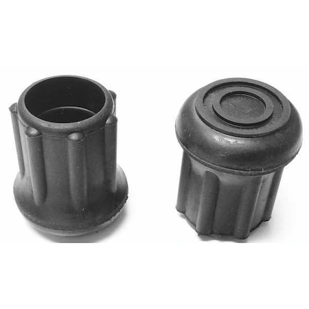 Protective Leg Tip, SlipOn, Rd, 47/64", PK25