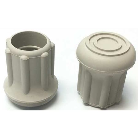 Protective Leg Tip, SlipOn, Rd, 47/64", PK10