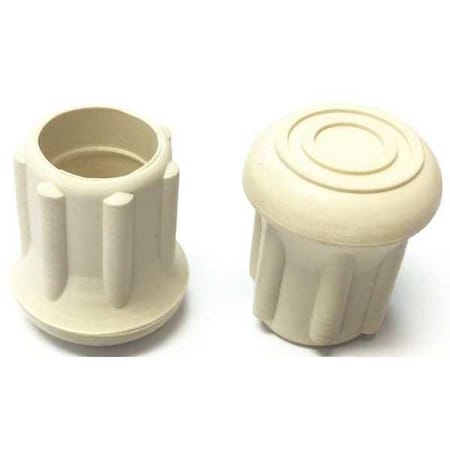 Protective Leg Tip, SlipOn, Rd, 47/64", PK25