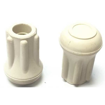 Protective Leg Tip, SlipOn, Rd, 33/64", PK10
