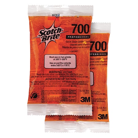 Griddle Cleaner And Degreaser, 3.2 Oz Packet, Liquid, Orange, 40 PK