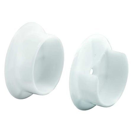 Closet Pole Sockets, 1-3/8 In., Plastic, White (1 Set)