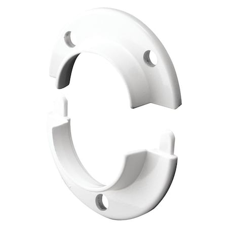 Closet Pole Sockets, Heavy Duty, Diecast, White Finish (Single Pack)