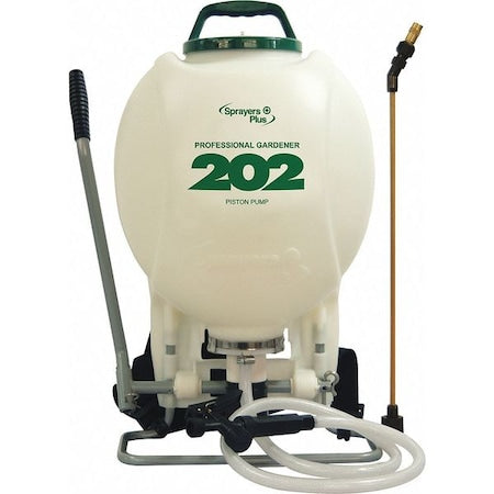 4 gal External Piston Pump Backpack Sprayer, 51 in L Hose
