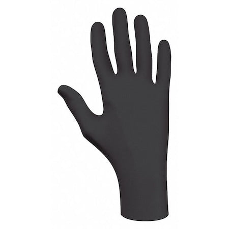 6112PF, Disposable Gloves, 3.9 mil Palm, Nitrile, Powder-Free, XL, 100 PK, Black