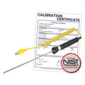 Needle Tip Thermocouple Probe, Type K, -58 to 1112 Degrees F (-50 to 600 Degrees C) with NIST Calibration Certificate