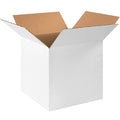16 in x 16 in x 16 in Shipping Box, White, Corrugate, Single Wall, 32 ECT