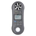6-in-1 Multi-Function Environmental Meter (Air velocity/temperature, Ambient Temperature, Humidity, Contact Temperature and Light)